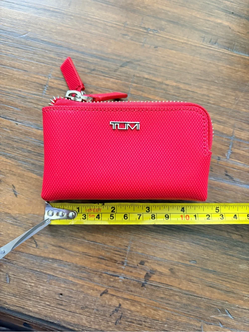 Tumi Zip Key Pouch with Silver Hardware